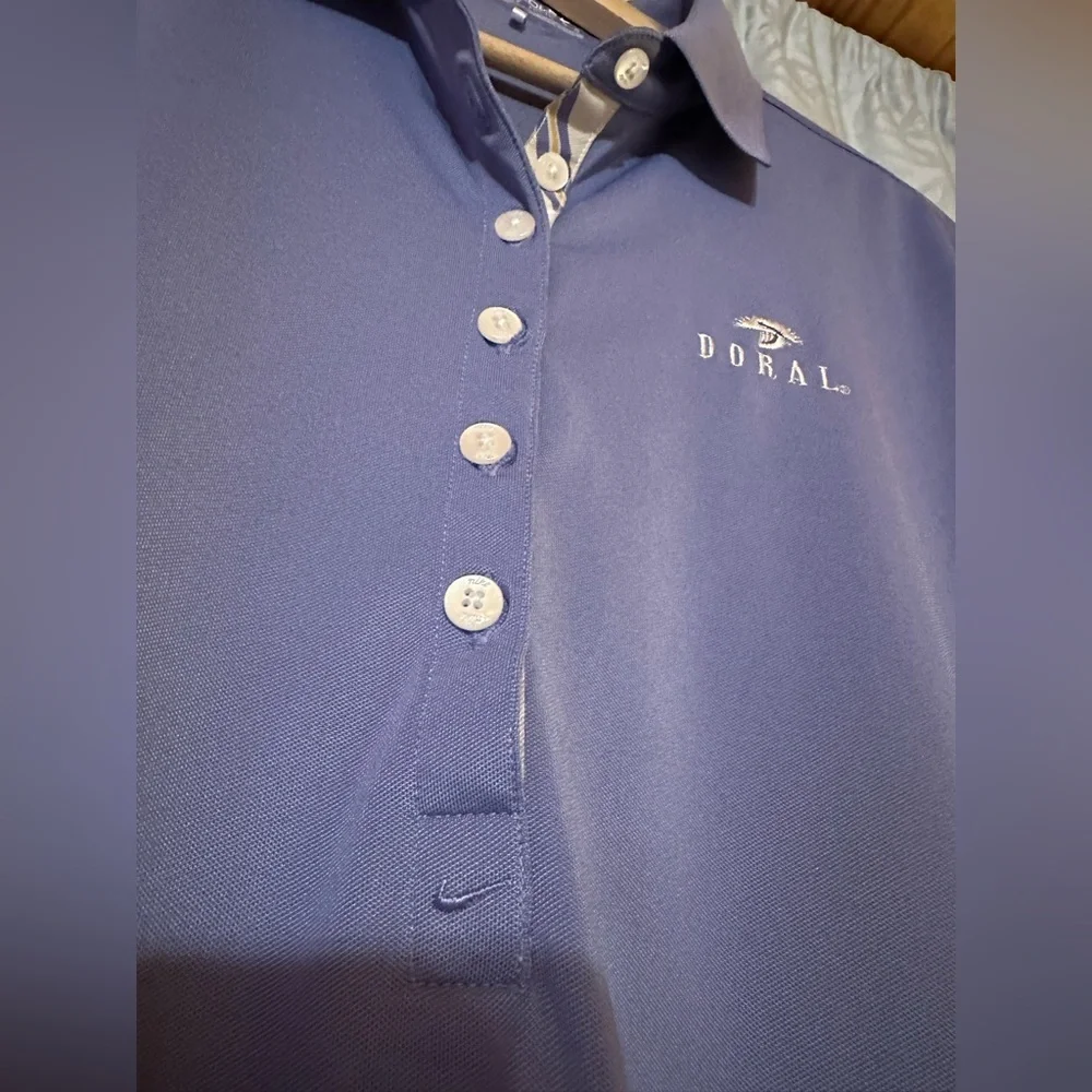 Trump National Doral Nike Golf Dri-fit Polo Women’s L Purple Embroidered Logo